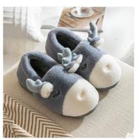 Ideamini 天棉拖鞋女可爱包跟毛绒家居家情侣厚底季月子鞋室内保暖毛拖