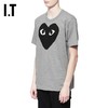 IT CDG PLAY COMME des GARÇONS川久保玲男装短袖T恤黑色爱心印花