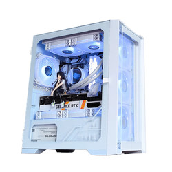 玩嘉 绝尘玩家白（玻璃款） 防尘游戏办公电脑机箱 支持M-ATX主板/顶部240水冷/可背线/玻璃侧透/三片防尘