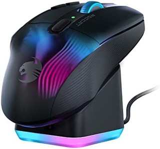 ROCCAT 冰豹 Kone XP Air 黑色 带充电槽的无线 游戏鼠标