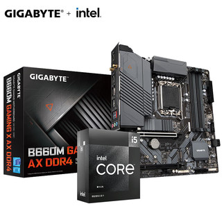 技嘉B660M GAMING X AX DDR4主板+英特尔(intel)酷睿I5-13490F中文原包CPU 主板+CPU套装