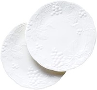 NARUMI 鸣海 盘碟套装 白色 27 厘米 2 件套 微波炉加热&洗碗机清洗可用 日本制造 1023-23369