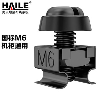 HAILE 海乐 机柜螺丝M6 高品质机柜专用十字螺丝黑色 40套/袋 LS-M6H-40