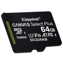 Kingston 金士顿 SDCS2 Micro-SD存储卡 64GB（UHS-I、V10、U1、A1）+读卡器
