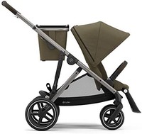 cybex Gazelle S 婴儿推车，适用于婴儿和幼儿的模块化双婴儿推车，包括可拆卸的购物篮，