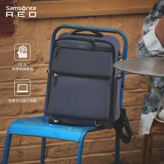 新秀丽（Samsonite）/轻盈双肩包 大容量通勤防泼溅休闲书包电脑包QK2 黑色_可容纳15.6英寸电脑