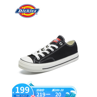 Dickies 帝客 男女款低帮帆布鞋 191M50LXS24S 黑色 36