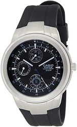 CASIO 卡西欧 男式 EF305-1AV Edifice 多功能手表 黑色树脂戒指