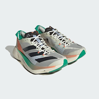 阿迪达斯（adidas）ADIZERO ADIOS PRO 3 轻量回弹 透气缓震 男子 马拉松碳柱跑步鞋 白橙/黑 HQ3688 标准40/US7