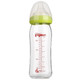 Pigeon 贝亲 婴儿玻璃奶瓶新生儿宽口奶瓶 宝宝奶瓶进口瓶身 AA91绿色240ml带L号奶嘴