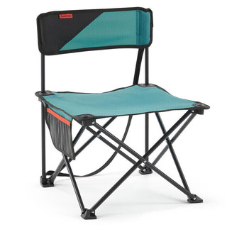 DECATHLON 迪卡侬 户外折叠椅子便携QUNC矮蓝灰带安全锁(承重110公斤)2963898