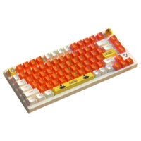 DOUYU 斗鱼 DKM200 81键 有线机械键盘 白橙 卫星轴 红轴 混光