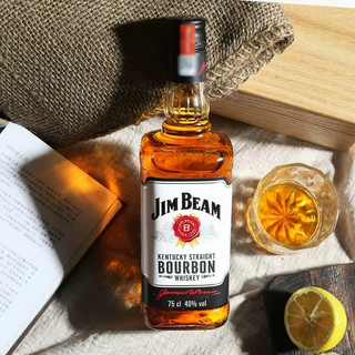 金宾（Jim Beam）HEKE洋酒 金宾白占边 黑标 美国 波本威士忌 有码磨码随机