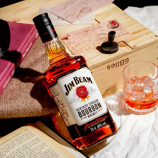 金宾（Jim Beam）HEKE洋酒 金宾白占边 黑标 美国 波本威士忌 有码磨码随机