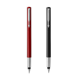 PARKER 派克 威雅系列钢笔 黑+红胶杆 2支装