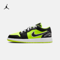 AIR JORDAN 正代系列 Air Jordan 1 Low SE （GS） 大童篮球鞋 DX6666-701 荧光黄/黑/白色 36.5