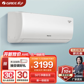 GREE 格力 空调 云海1.5p新一级能效 智能WIFI 变频冷暖空调