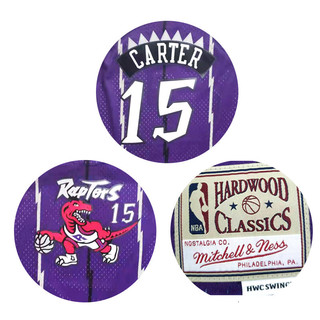 MITCHELL & NESS复古球衣女款 SW球迷版 NBA猛龙队卡特98赛季 MN篮球服运动背心 紫色 S