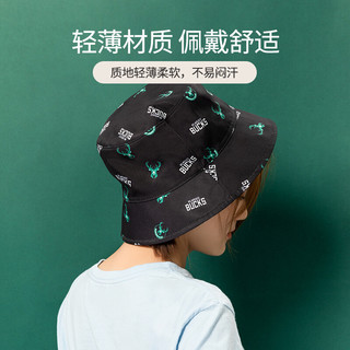 名创优品（MINISO）NBA双面戴渔夫帽夏季男帽女帽休闲运动帽篮球 密尔沃基雄鹿队 头围58cm