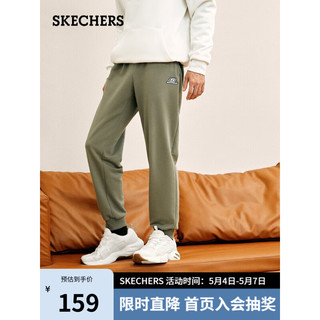 SKECHERS 斯凯奇 休闲束脚裤男士修身显瘦运动长裤L322M05501DRL