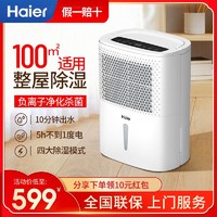 Haier 海尔 DE12DU1除湿机家用小型卧室室内吸湿干燥除潮抽湿防潮湿神器