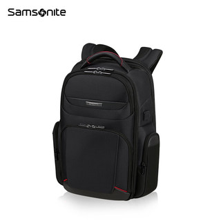 Samsonite 新秀丽 背包男商务通勤书包大容量多功能双肩包电脑包KM2*008 黑色