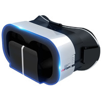 FiiT V眼镜头戴式智能4K虚拟现实BOX沉浸头盔一体3D手机游戏全景vr电影RV通用机AR眼睛游 白色VR眼镜