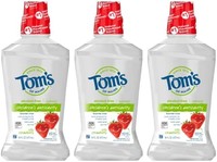 Tom's of Maine 儿童防蛀含氟漱口水 草莓味, 6 件装