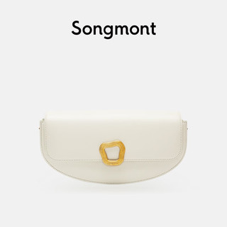 Songmont马鞍包女斜挎RESET重置系列设计师新款头层牛皮单肩包送女友老婆 黑色