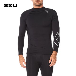 2XU Ignition系列压缩衣 紧身衣男速干衣健身衣健身服运动服高弹上衣 黑/银标 M