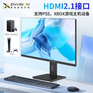 ENVISION 易美逊 V27U56 27英寸 IPS 显示器（3840×2160、60Hz、111%sRGB、HDR400、Type-C 65W）