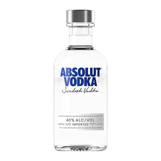 绝对伏特加 进口 Absolut绝对伏特加原味200ml×1进口洋酒烈酒鸡尾酒基酒特调