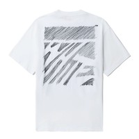 OFF-WHITE Logo刺绣饰斜纹T恤 OFWTEW38S27MKWHX