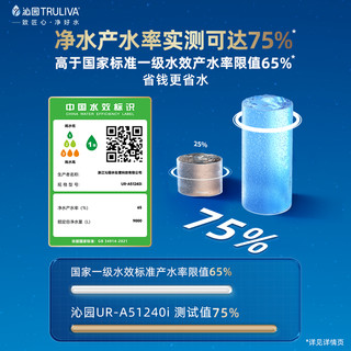 TRULIVA 沁园 净水器家用直饮反渗透过滤器净水机官方旗舰店1200G大通量