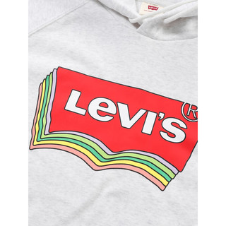 Levi's李维斯秋季女士抽绳连帽个性LOGO卫衣A3798-0004 000 S