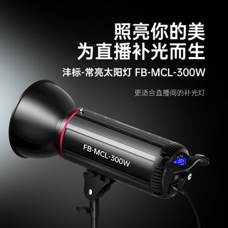 沣标（FB）太阳灯 大功率LED常亮补光灯 直播间摄影灯聚光灯 室内外影棚拍摄设备配件 FB-MCL-300W（单灯头，不含支架）