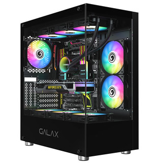 GALAXY 影驰 魅影 黑色海景房游戏电脑机箱（无立柱/支持EATX/支持40系显卡/双面玻璃/顶装360水冷/显卡竖插）