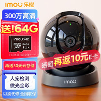 乐橙S2D 摄像头家用 无线监控器500万远程手机wifi室内高清360全景云台 微光全彩 人宠检测 S2D-3M 标配+256G内存卡