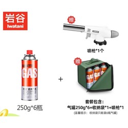 Iwatani 岩谷 卡式炉气罐 原装6瓶+气罐收纳袋+喷枪