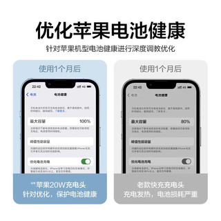固质 20W苹果数据线PD充电线快充线头iPhone14/13/12/11ProMax/xs/XR固质 PD20W USB-C快充线安全认证-1米