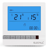 伊莱科（ELECALL）地暖温控器中央空调温控面板电地暖水地暖智能开关面板 EK8805HD-W-16 电地暖