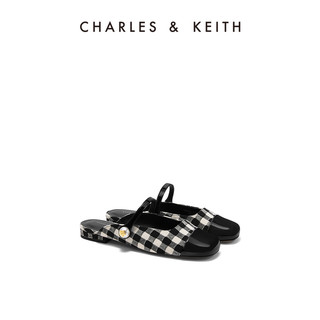 CHARLES＆KEITH2021春季CK1-60361238女士时尚流苏装饰露趾高跟凉鞋女 
