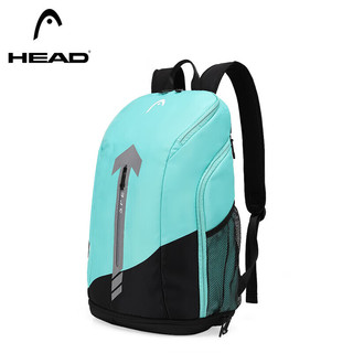 海德（HEAD）旅行双肩包男可装42L笔记本17.3英寸大容量电脑背包 黑绿色