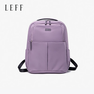 莱夫LEFF新款商务14英寸电脑包女大容量时尚百搭多功能通勤旅行双肩包 木槿紫
