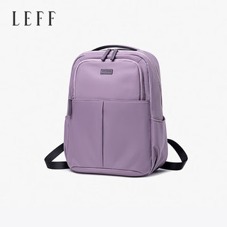 莱夫LEFF新款商务14英寸电脑包女大容量时尚百搭多功能通勤旅行双肩包 木槿紫