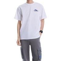 JACK&JONES 杰克琼斯 男士圆领短袖T恤 223101181 白色 M