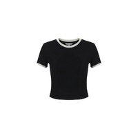 URBAN REVIVO 女士圆领短袖T恤 UWB432037 正黑 M