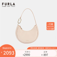 FURLA芙拉PRIMAVERA 2022年早春新品女士月亮型小号腋下包 浅粉色