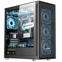 魔镜M26PRO电脑机箱(E-ATX主板/玻璃侧透/铁网面板/9风扇位/360水冷位/防尘网)
