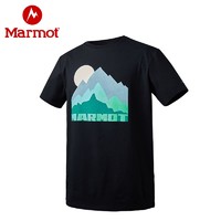 Marmot 土拨鼠 城市户外时尚透气弹力圆领宽松棉短袖男T恤